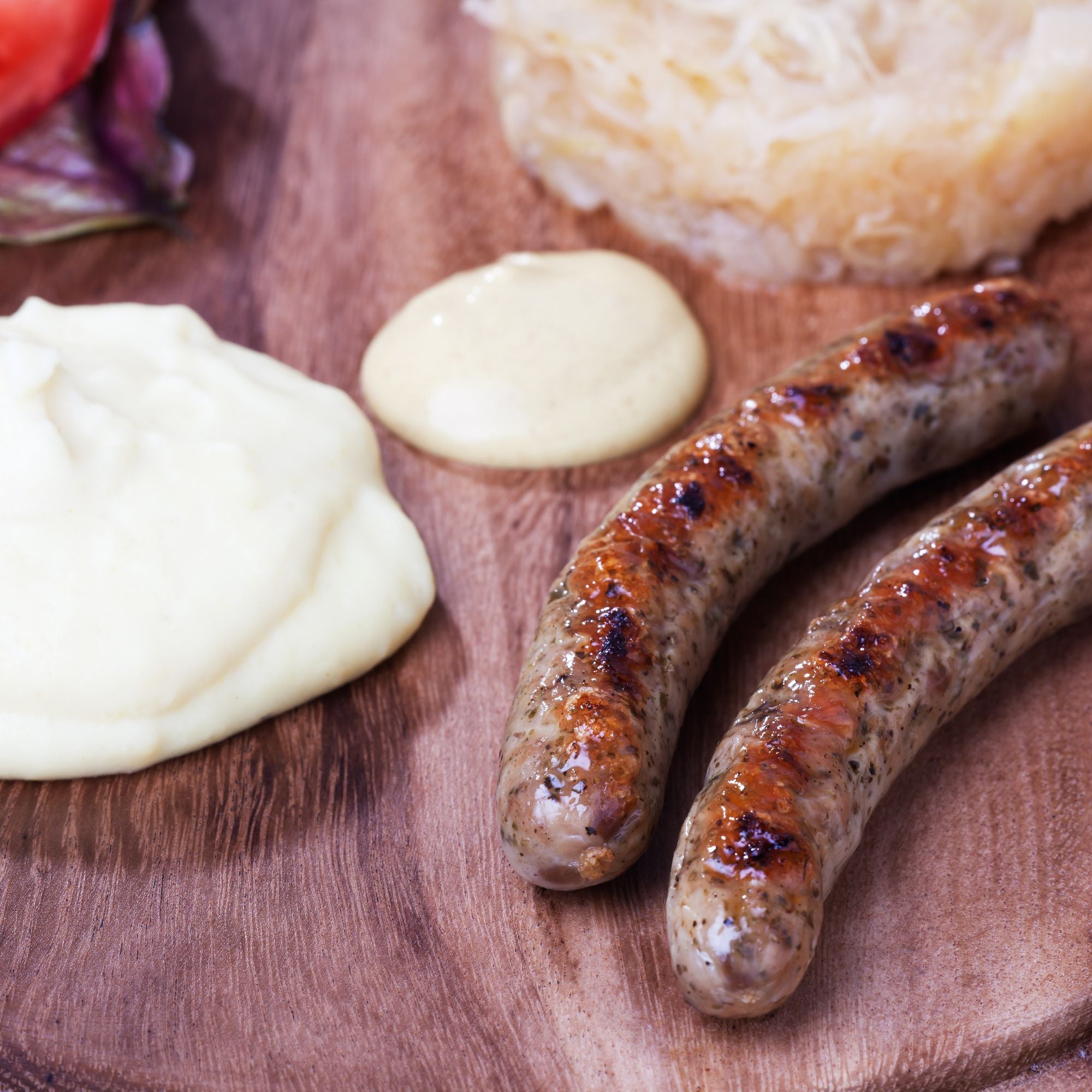 Rezeptidee: Bratwurst in Senf-Sahne Sauce