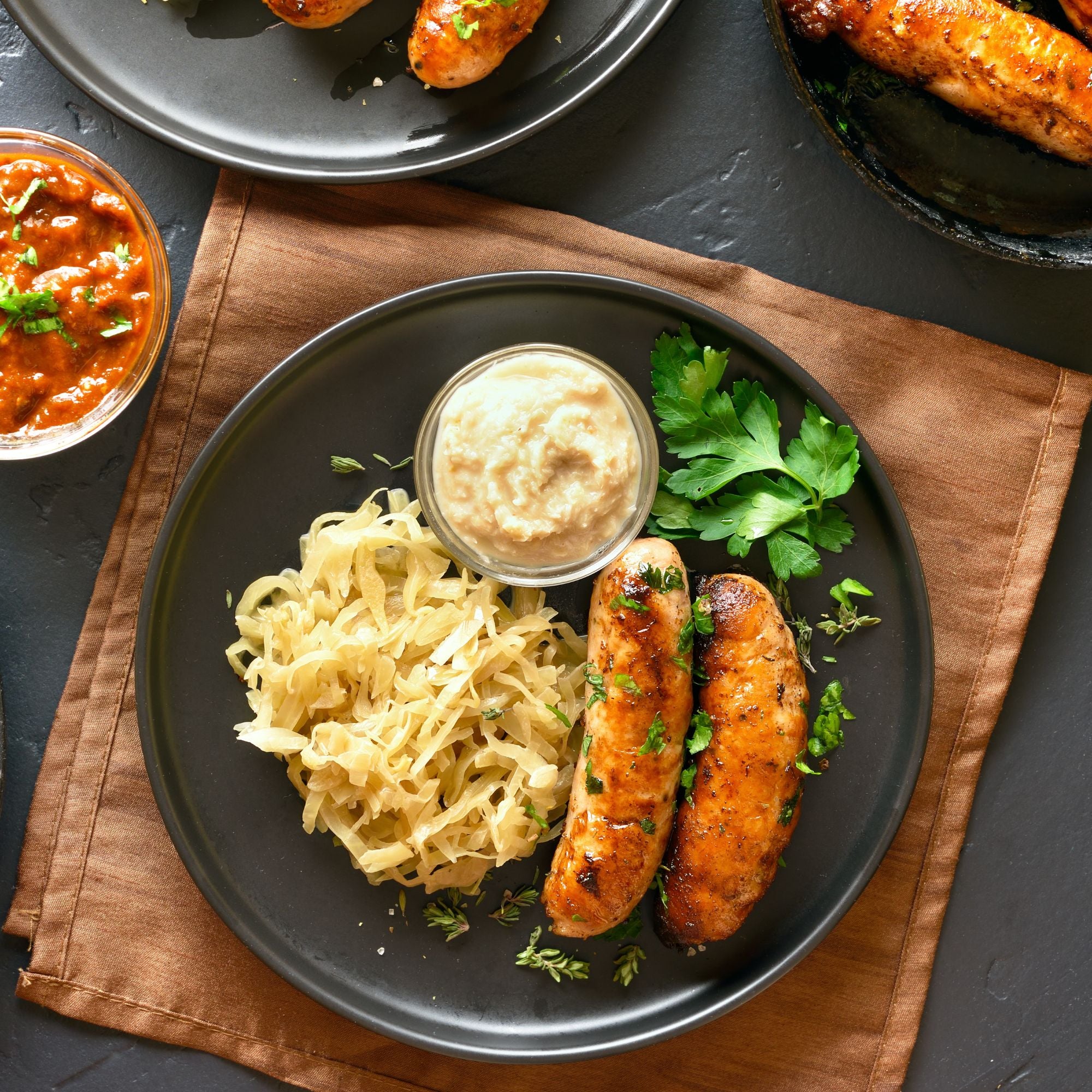 Rezeptidee: Bratwurst mit Sauerkraut