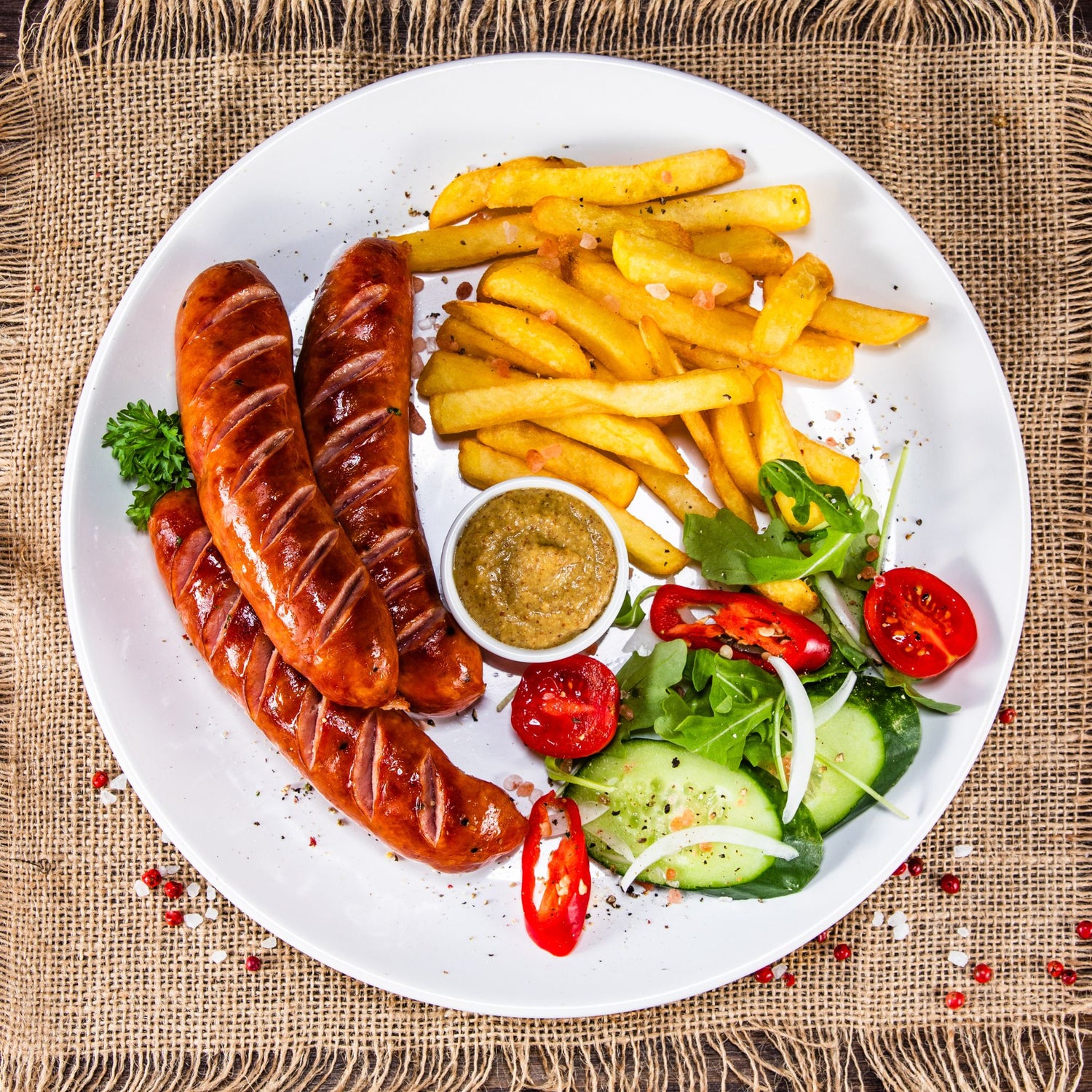 Rezeptidee: Bratwurst nach Gyros-Art